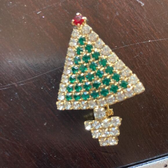 Vintage mid century modern Christmas tree pin - Picture 7 of 8